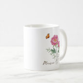 Peony Birth Month Flower Kaffeetasse (VorderseiteRechts)