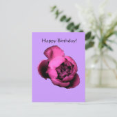 Peony Birthday Card Postkarte (Stehend Vorderseite)