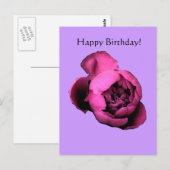 Peony Birthday Card Postkarte (Vorne/Hinten)