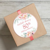 Peony Birthday Sticker