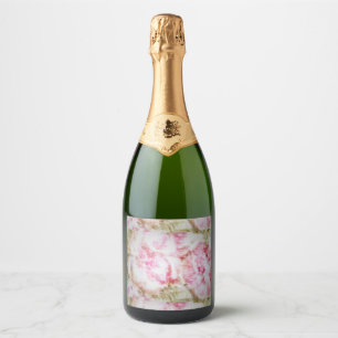 Peony Bliss Food and Beauty Label Set Schaumweinetikett