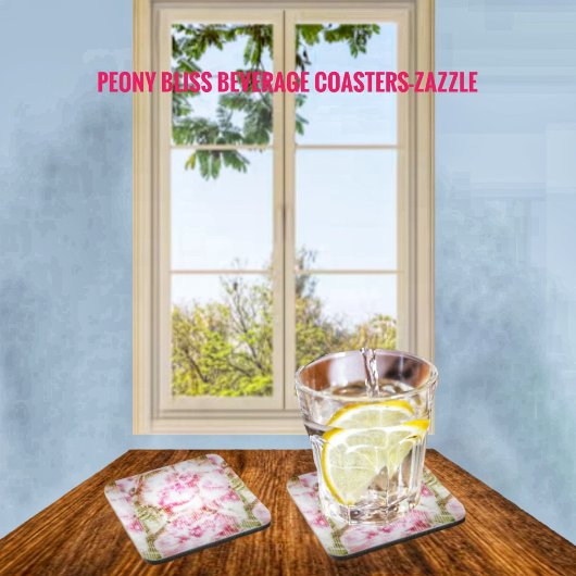 Peony Bliss Getränkeuntersetzer