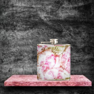Peony Bliss Vinyl Wrapped Flask Flachmann