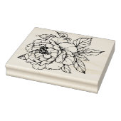 Peony Bloom Line Art Gummistempel (Stempel)