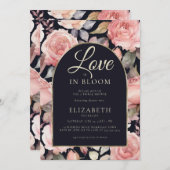Peony Bloom Night Garden Boho Arch Brautparty Einladung (Vorne/Hinten)