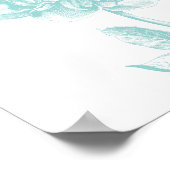 Peony Blue Green Poster (Ecke)