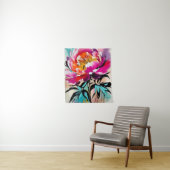 Peony Blume Abstrakt Art Blumenkolorum Helle Wandteppich (Beispiel)