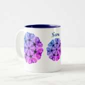 Peony Blume Art Personalisiert Zweifarbige Tasse (Vorderseite Links)