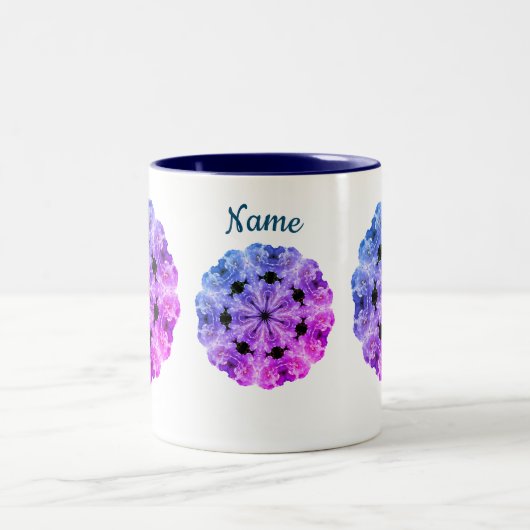 Peony Blume Art Personalisiert Zweifarbige Tasse (Mittel)