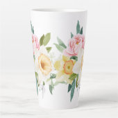Peony Blume Bouquet Milchtasse (Vorderseite)