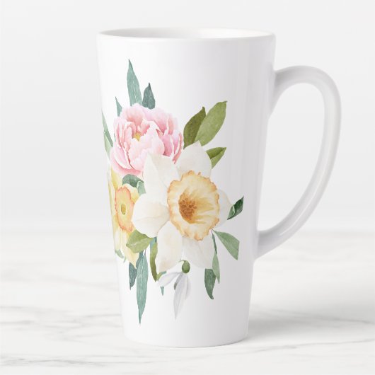 Peony Blume Bouquet Milchtasse (Rechts)