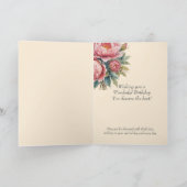 Peony Blume Bouquet Schwiegervater Geburtstagskart Karte (Innenseite)
