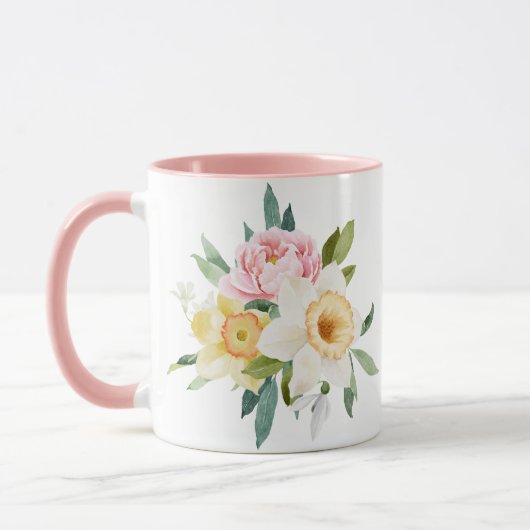 Peony Blume Bouquet Tasse (Links)