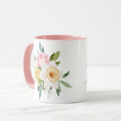 Peony Blume Bouquet Tasse (Vorderseite Links)