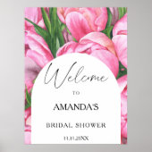 Peony Blume - Brautparty Begrüßungszeichen Poster (Vorne)