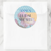 Peony Blume & Dots Brautparty Sticke Runder Aufkleber (Tasche)