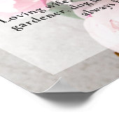 Peony Blume Feiern des Fotos des Lebens, Beerdigun Poster (Ecke)