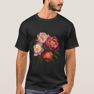Peony Blume Floral Bouquet Blossom T-Shirt