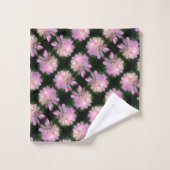 Peony Blume in Bloom Nattern Muster Badhandtuch Set (Waschlappen)