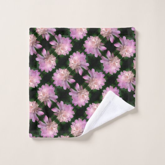 Peony Blume in Bloom Nattern Muster Badhandtuch Set (Waschlappen)