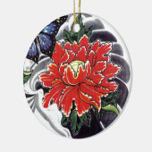 Peony Blume Japanisches Tätowierdesign Keramikornament (Links)