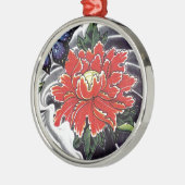 Peony Blume Japanisches Tätowierdesign Ornament Aus Metall (Links)