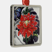 Peony Blume Japanisches Tätowierdesign Silbernes Ornament (Rechts)