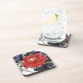 Peony Blume Japanisches Tätowierdesign Untersetzer (Rechte Seite)