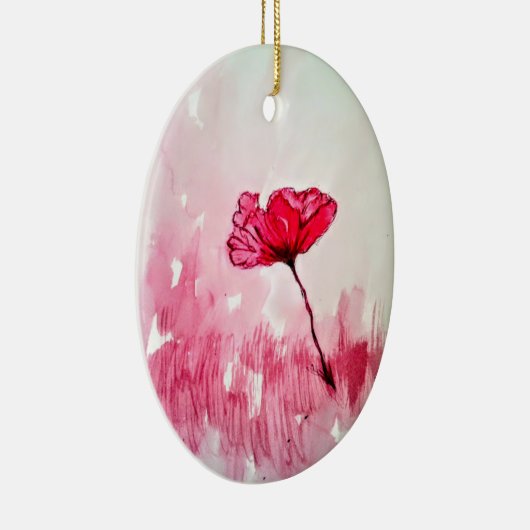 Peony Blume Keramik Ornament (Rechts)