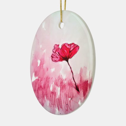 Peony Blume Keramik Ornament (Links)