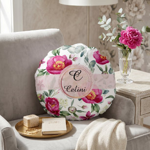 Peony Blume nahtlose Muster Throw Kissen