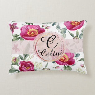 Peony Blume nahtlose Muster Throw Kissen