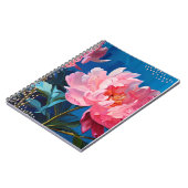 Peony Blume | Notebook-Journal Notizblock (Linke Seite)