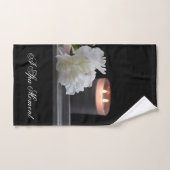 Peony Blume on Shelf mit Candle zum Entspannen Badhandtuch Set (Handtuch)