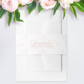 Peony Blume Pattern Wedding Einladungsbanderole
