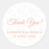 Peony Blume Pattern Wedding Runder Aufkleber (Vorderseite)