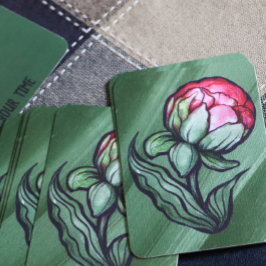 Peony Blume Peonies Gardener Art Pink Visitenkarte