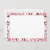 Peony Blume Personalisiert Dankeskarte (Rückseite)