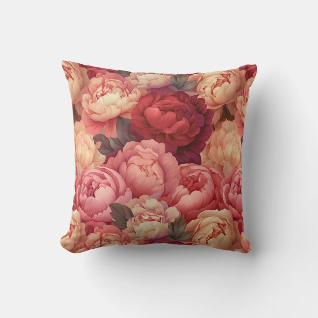 Peony Blume Pillow Kissen (Vorderseite)