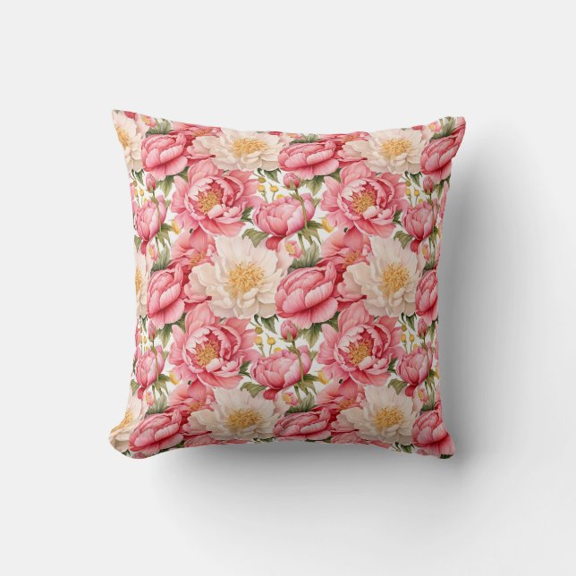 Peony Blume Pillow Kissen (Vorderseite)