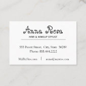 *~* Peony Blume Pink Lavender Floral Chic Visitenkarte (Rückseite)