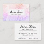 *~* Peony Blume Pink Lavender Floral Chic Visitenkarte (Vorne/Hinten)