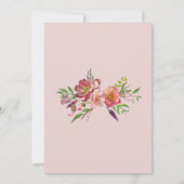 Peony Blume Quinceañera Einladung (Rückseite)