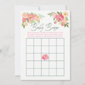 Peony Blume Spring Baby Shower Baby Bingo Einladung (Vorderseite)