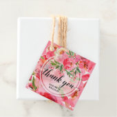 Peony Blume Vielen Dank Geschenkanhänger (Beispiel)