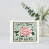 Peony Blume Vintag Japanisches Seidensiegel Postkarte (Stehend Vorderseite)