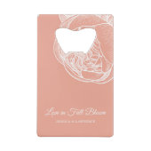 Peony Blume Wedding Gift Favor Geldbeutel Flaschenöffner (Rückseite)