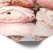 Peony, Blush Printing, Rosa Blumenfotografie, Poster (Ecke)