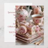 Peony Blush | Rosa Petals Einladung (Vorne/Hinten)