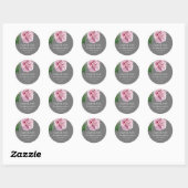 Peony Blush Wedding Danke Stickers (Blatt)